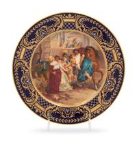 A Vienna Porcelain Cabinet Plate Depicting the Abduction of the Sabine Women