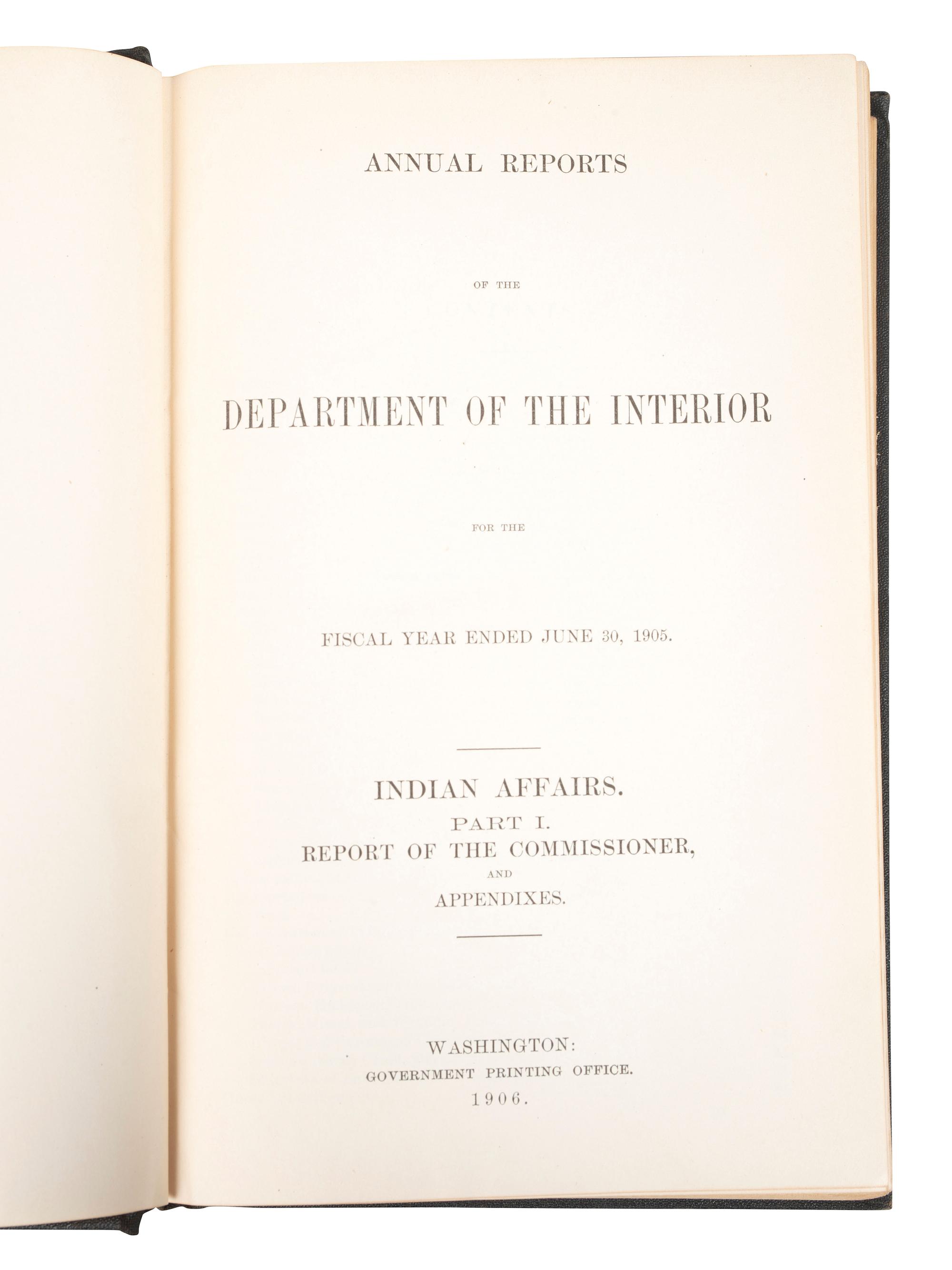 [NATIVE AMERICANS -- TREATIES]. A group of 6 works related to Indian treaties, comprising: