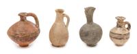 Four Terra Cotta Vessels Height of largest 3 3/4 x 2 inches.