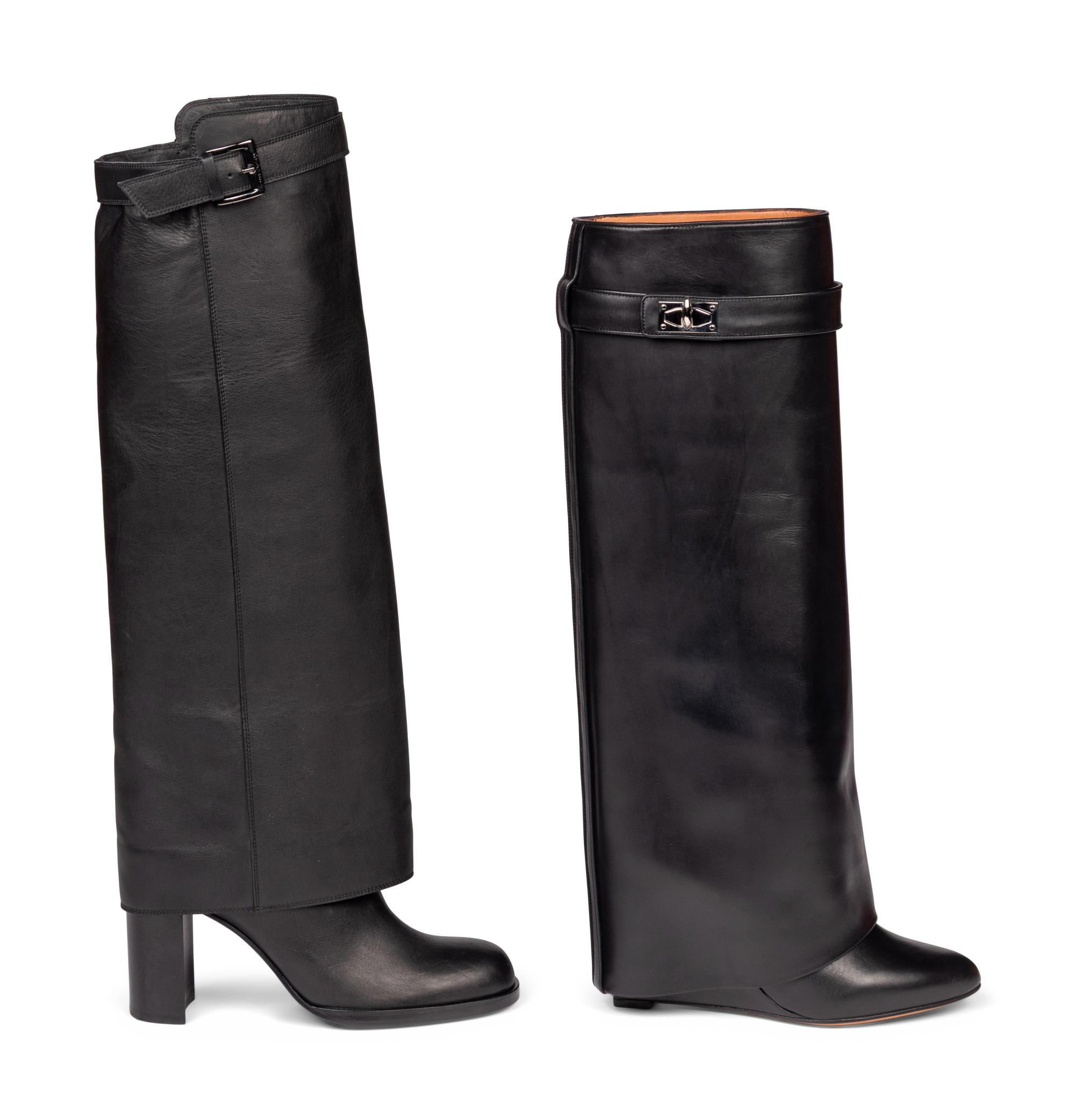 Chanel & Givenchy, Two Pairs of Leather Boots