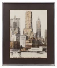 Lower Manhattan Packed Building, 20 Exchange Place, Project for New York, 1973