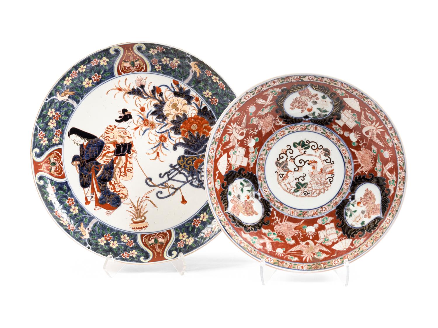 Seven Japanese Imari and Kutani Porcelain Wares