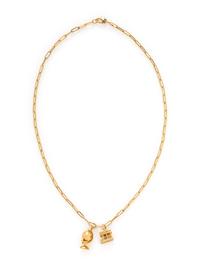 YELLOW GOLD NECKLACE AND CHARMS