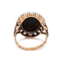 ANTIQUE, CAMEO AND DIAMOND RING