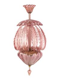 A Murano Glass Three-Light Pendant Chandelier