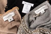 Five Oscar de la Renta Embellished Neckline Sweaters, ca.2009