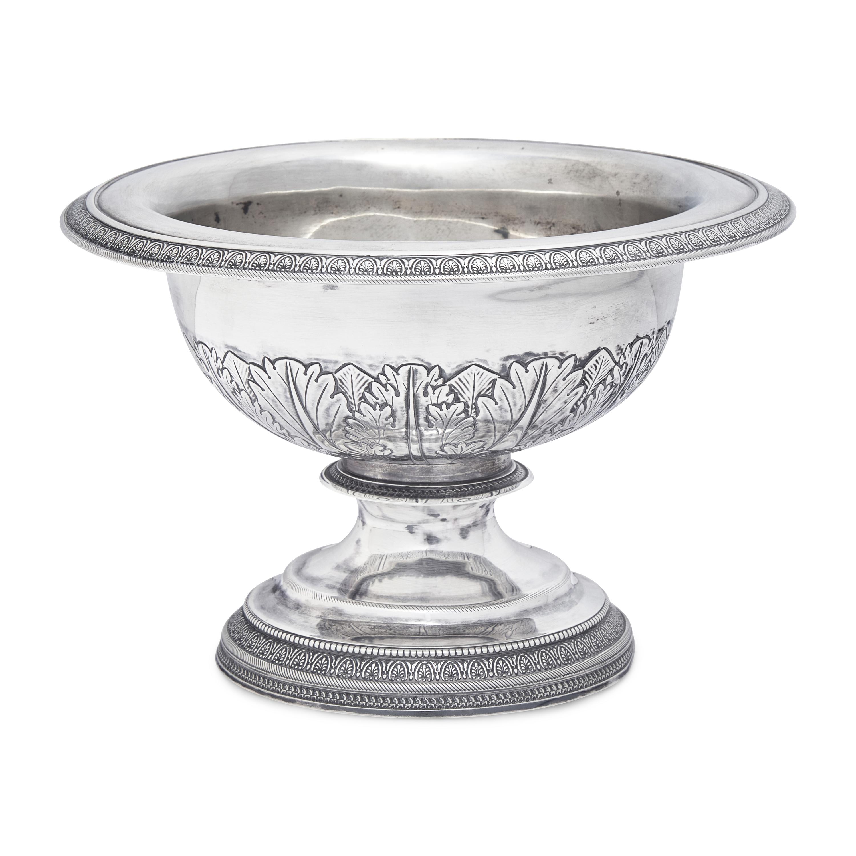 A Classical Coin Silver Footed Bowl