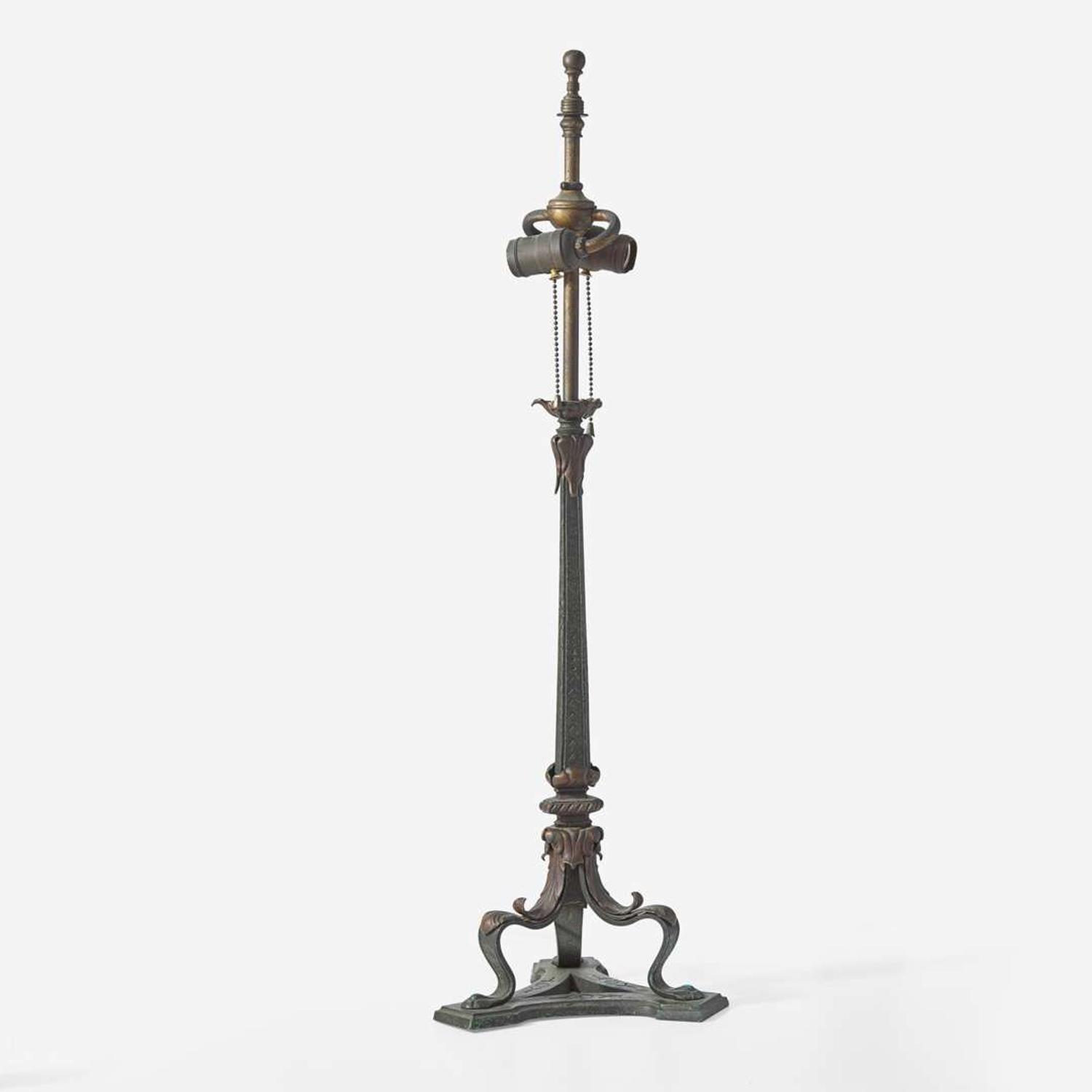 A Gothic Revival wrought iron table lamp early 20th century