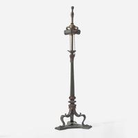 A Gothic Revival wrought iron table lamp early 20th century