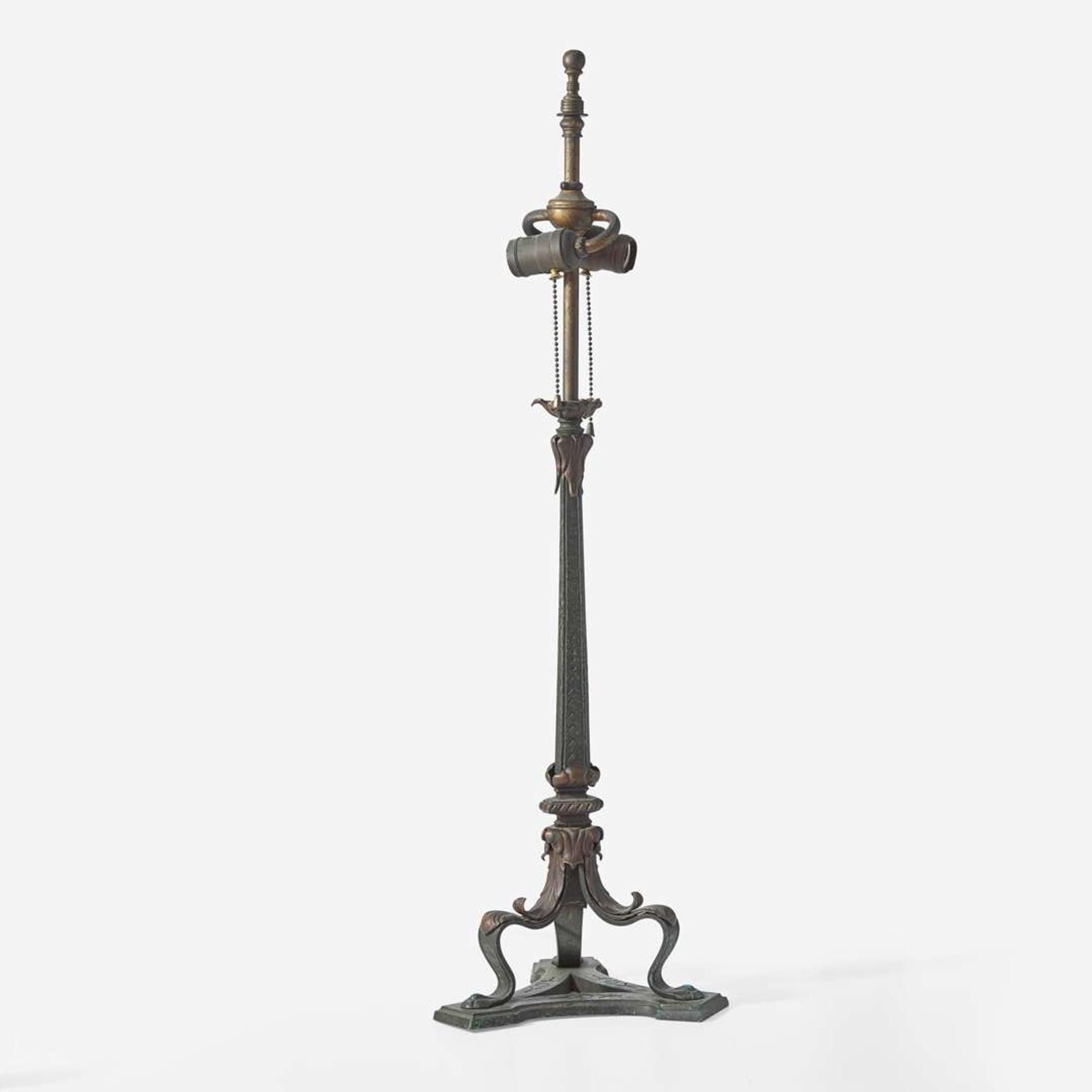 A Gothic Revival wrought iron table lamp early 20th century