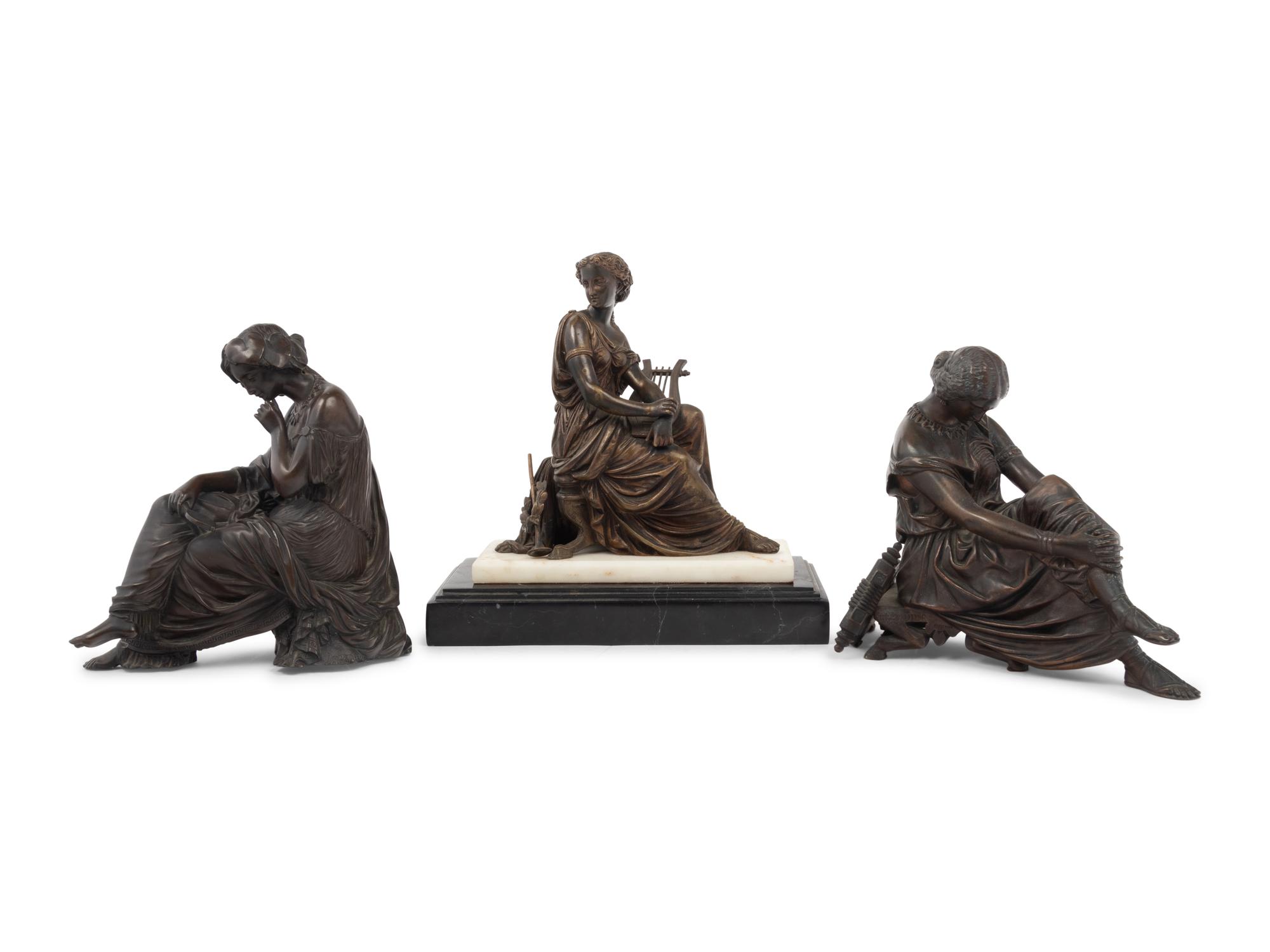 Three Continental Bronze Figures