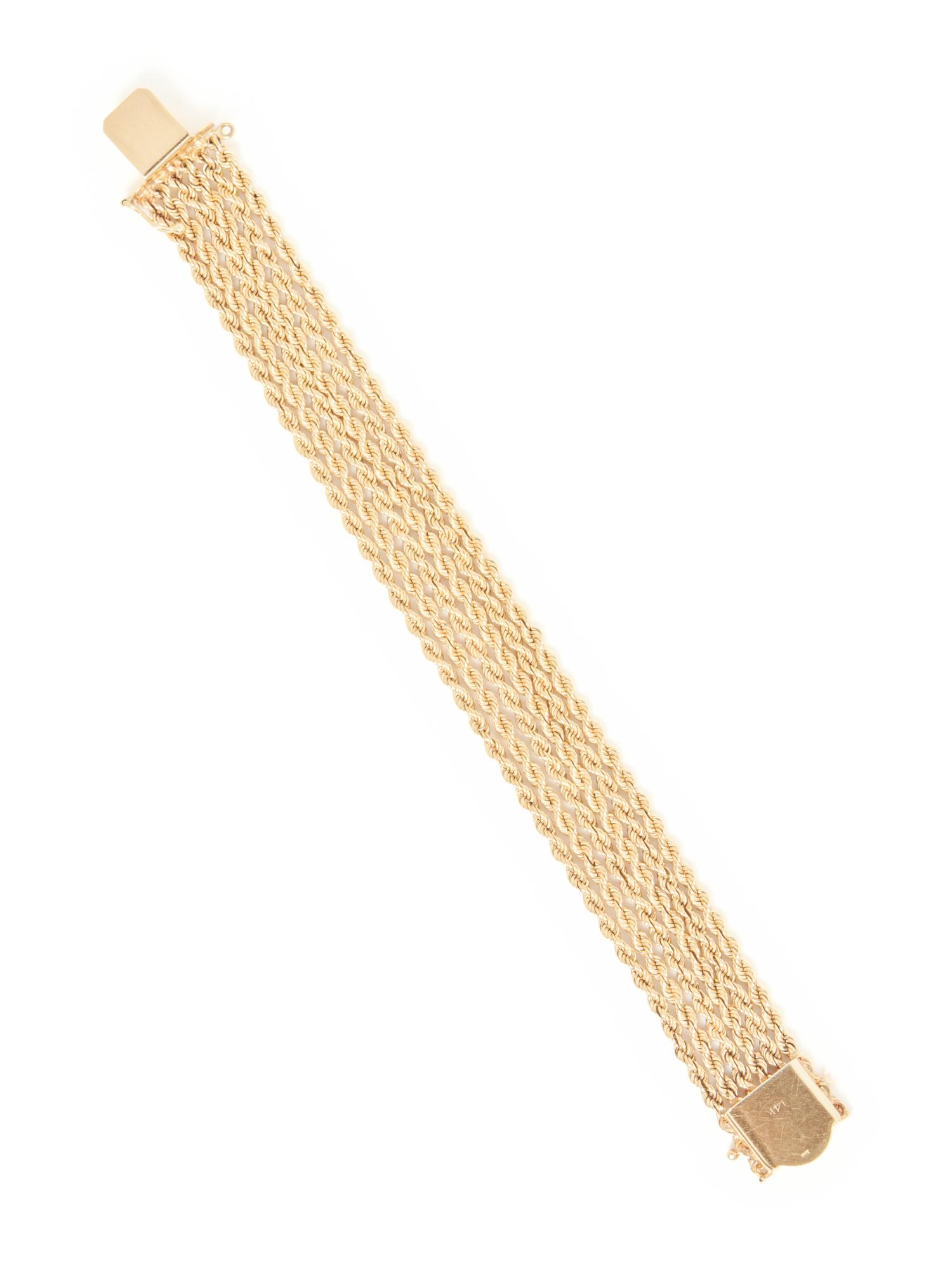 YELLOW GOLD BRACELET AND EARRINGS