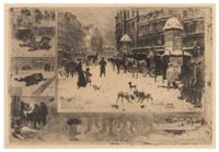 Felix Hilaire Buhot, (French, 1847-1898), L'hiver a Paris, 1879