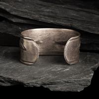 Navajo Ingot and Turquoise Cuff Bracelet