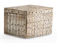 Iñupiaq Wood Box, with Bone Inlay
