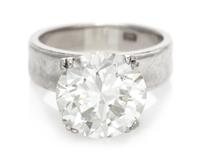 A 7.14 Carat Round Brilliant Cut Diamond,