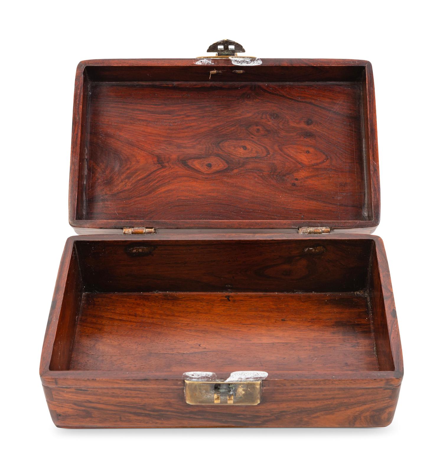 A Chinese Huanghuali Rectangular Hinged Box