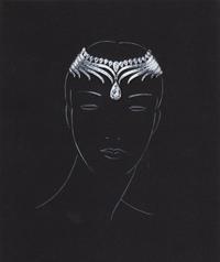 A Collection of Original Gouache on Paper Jewelry Designs by Anne Howe Geyer for Trabert & Hoeffer-Mauboussin and Others, Circa 1950's,