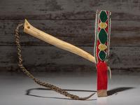Prairie Decorated Antler Quirt, with Beaded Wrist Strap