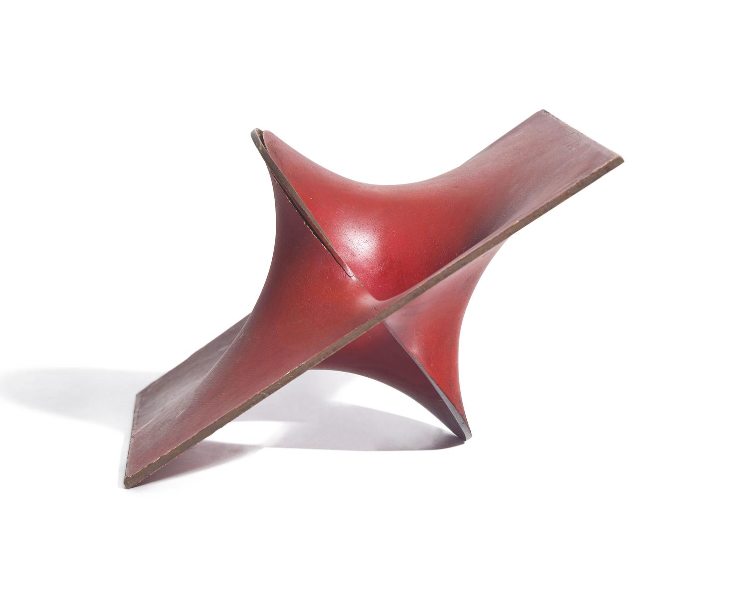 Square–Circle Study (red maquette)