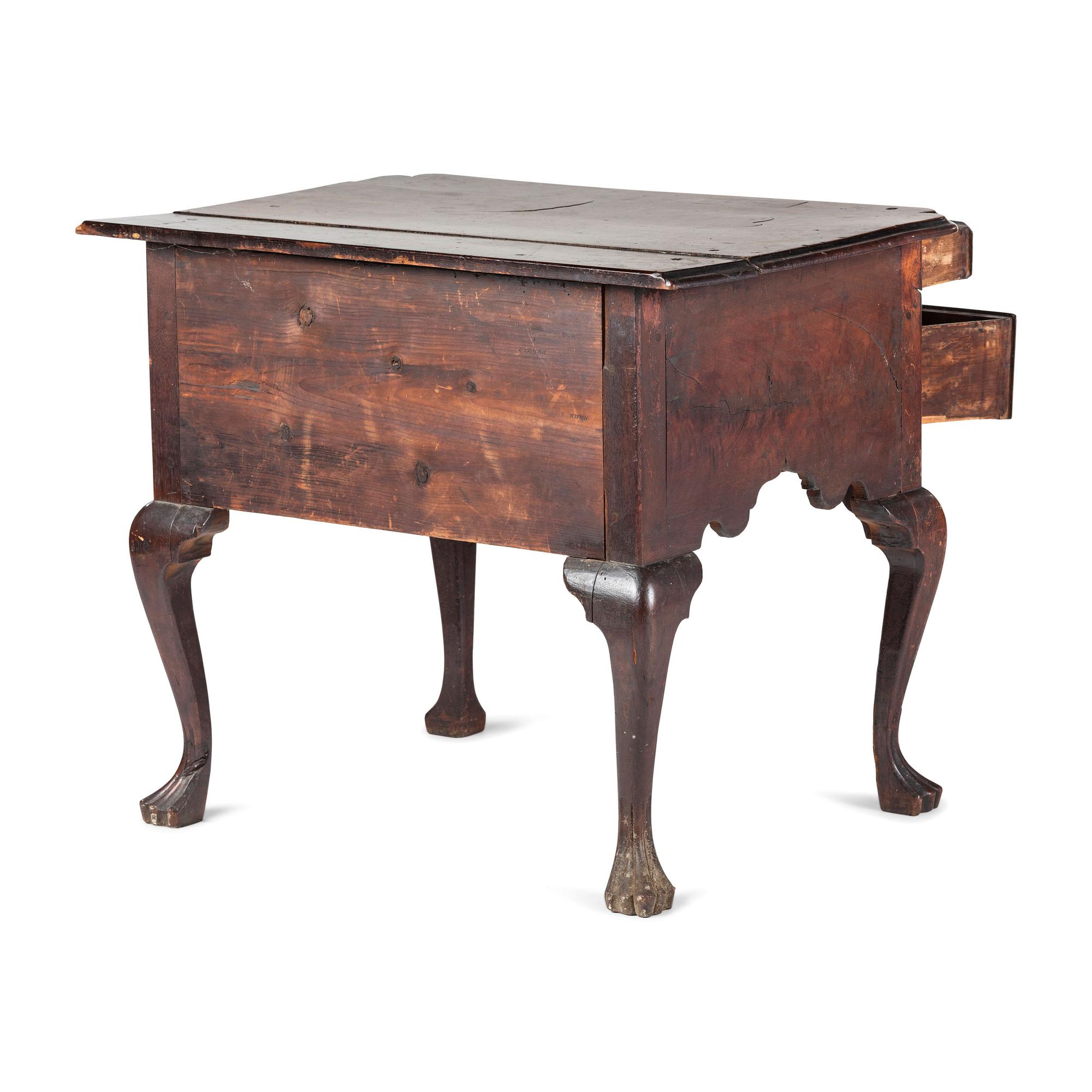 A Queen Anne Figured Walnut Dressing Table