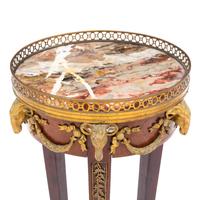 An Empire Style Gilt Bronze Mounted Gueridon with Marble Top