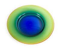 A Colored Glass Charger, Peter Secrest Diameter 16 1/4 inches. — 20TH CENTURY