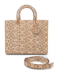 Christian Dior Tan Python Lady Dior Bag, 2019