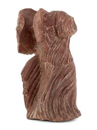 A Carved Red Marble Figure of the Nike of Samothrace