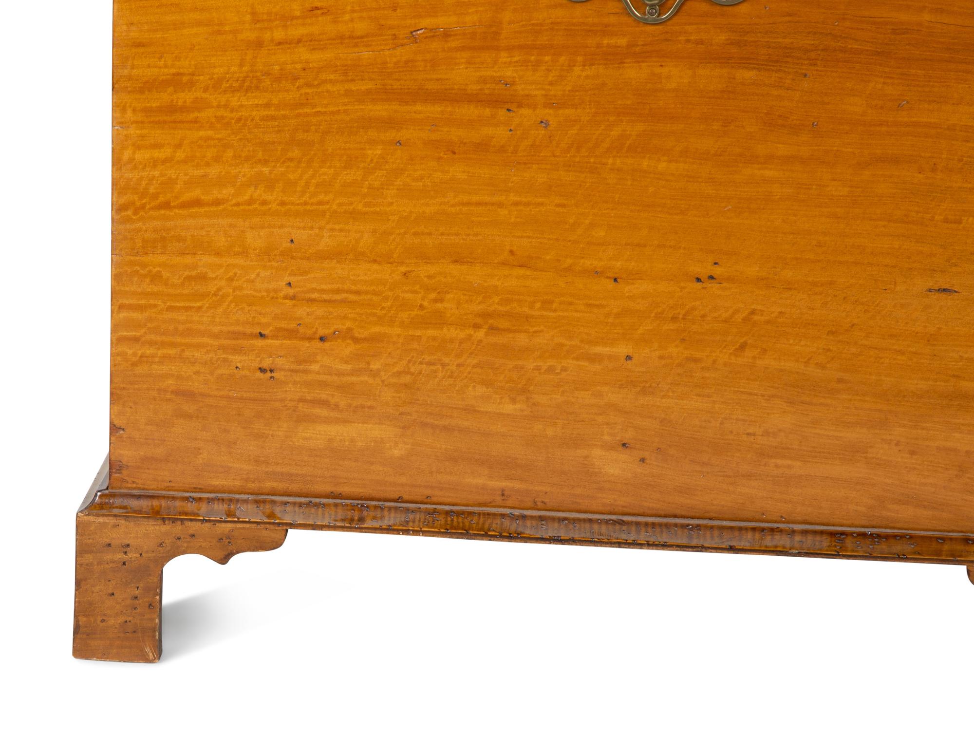 An English Brass Mounted Satinwood Cellarette — 19TH CENTURY