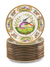 A Set of Twelve Limoges Porcelain Plates
