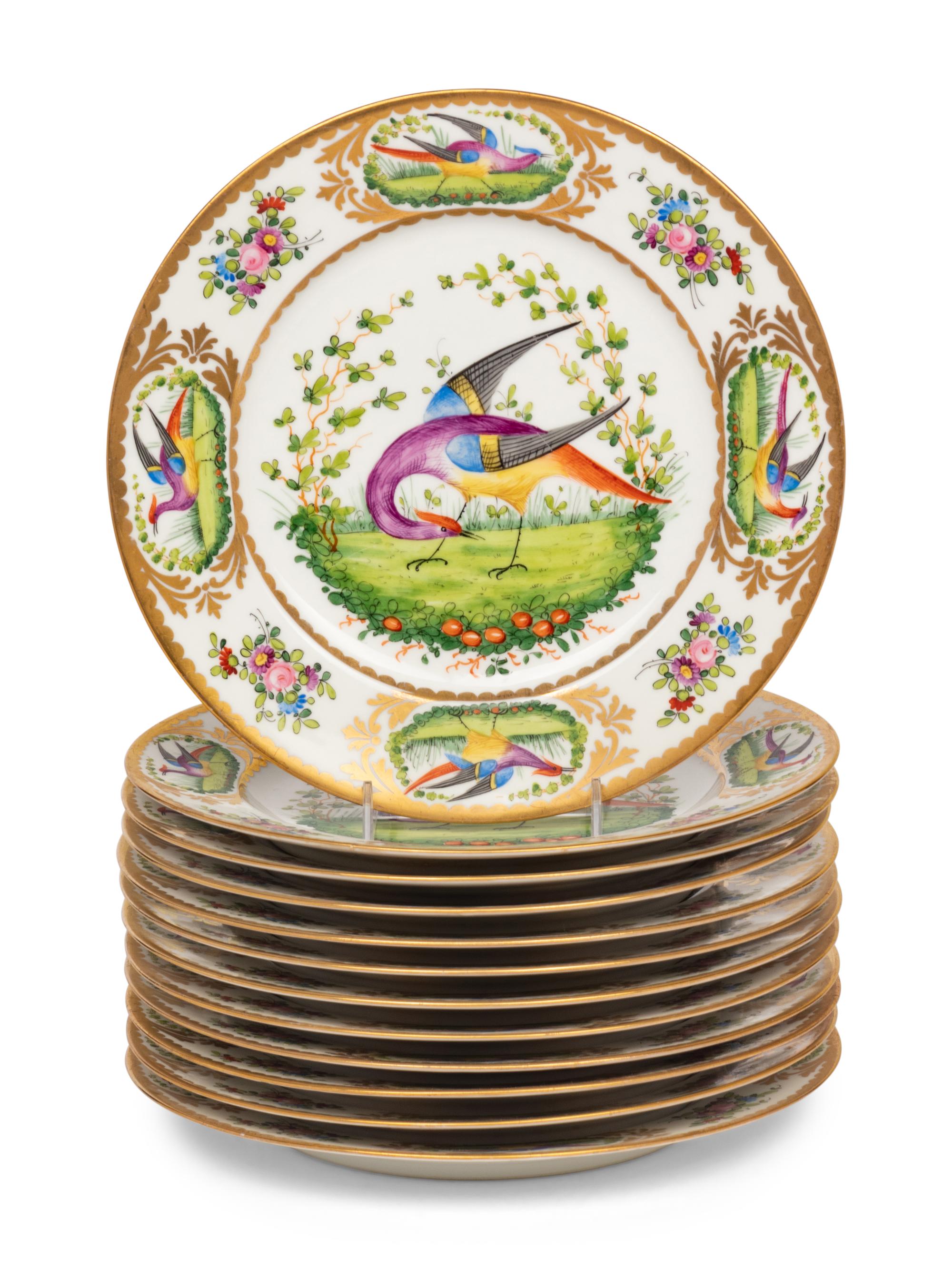 A Set of Twelve Limoges Porcelain Plates