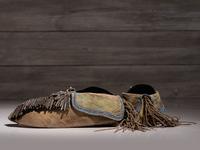 Comanche Beaded Hide Moccasins