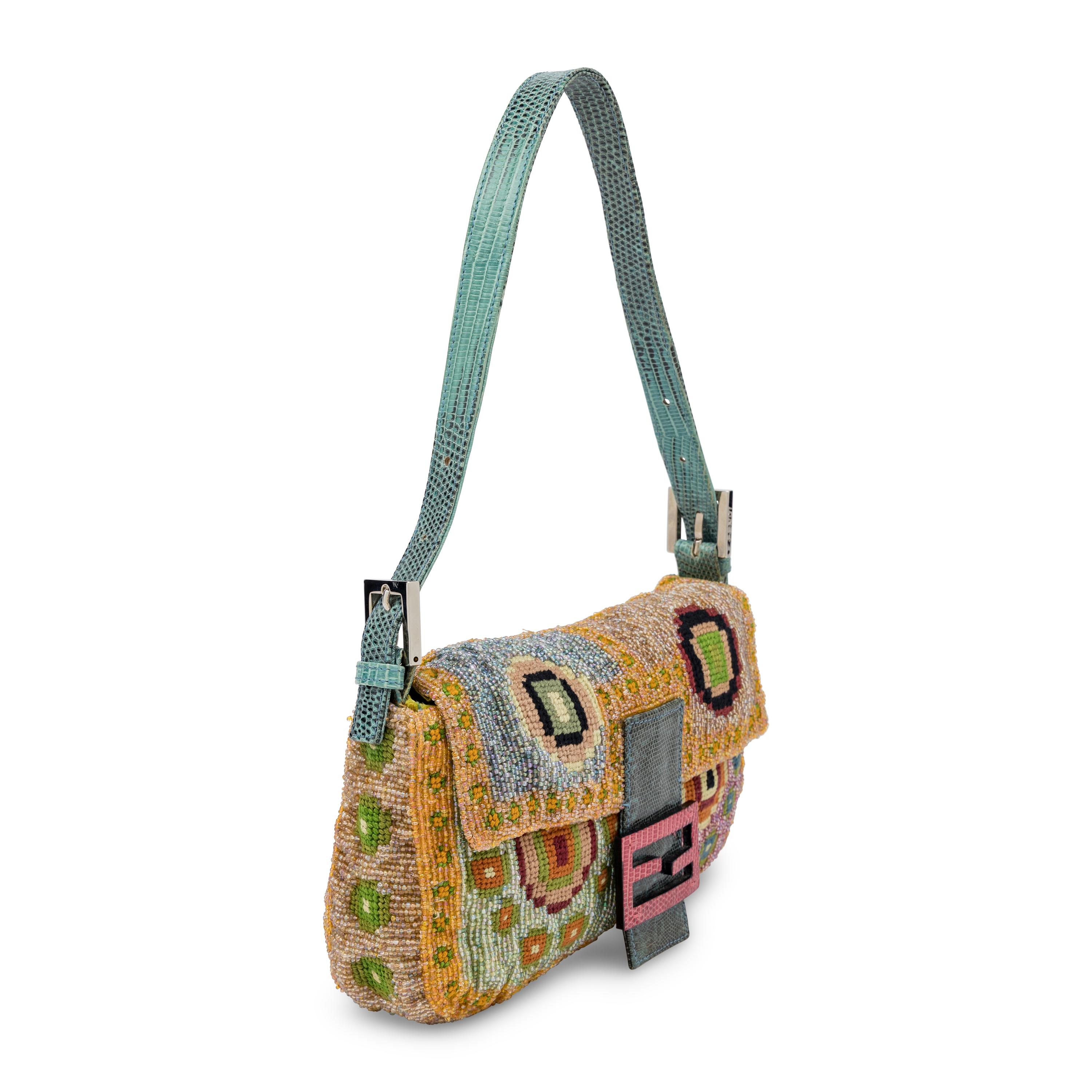 Fendi, Beaded Needlepoint Baguette