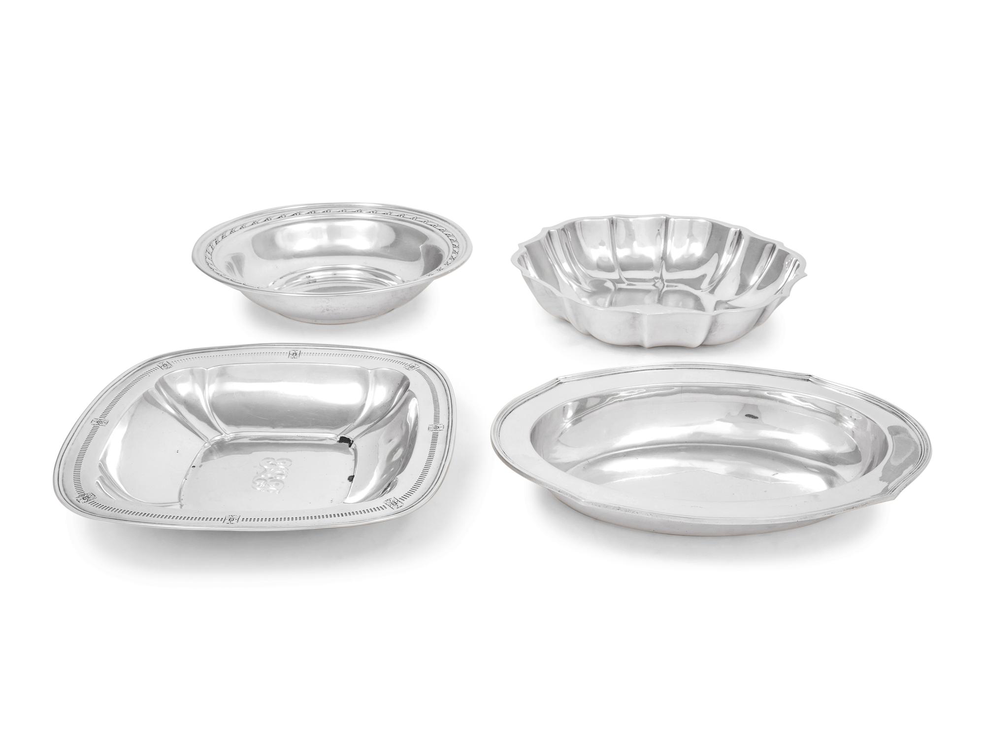 A Group of Three American Silver Serving Dishes