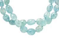 AQUAMARINE BEAD NECKLACE