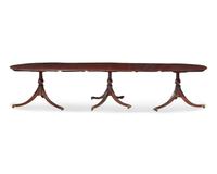 A George III three-part mahogany dining table, circa 1800