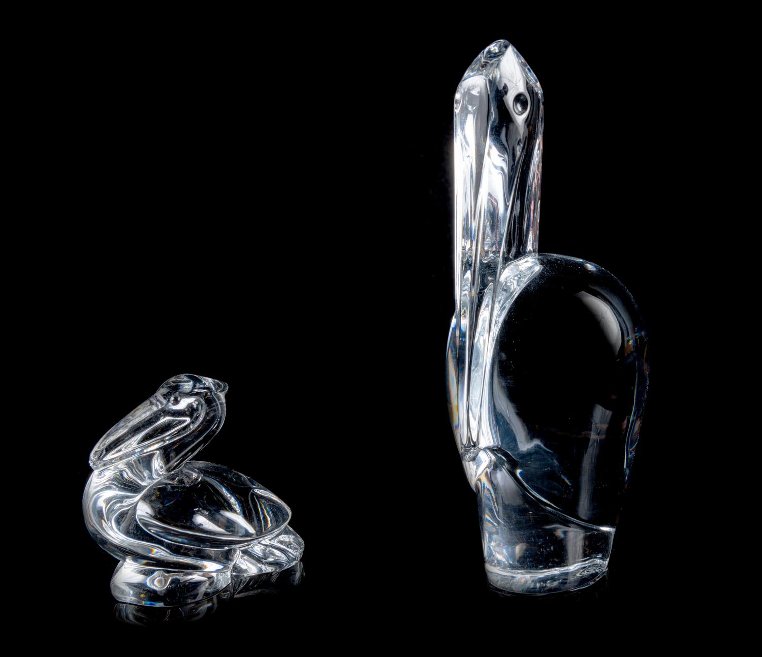 A Baccarat Glass Pelican Figure