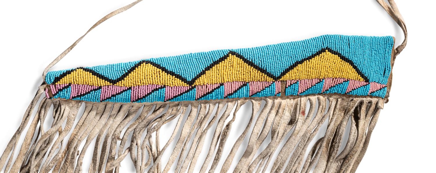 Nez Perce Beaded Buffalo Hide Lance Cover