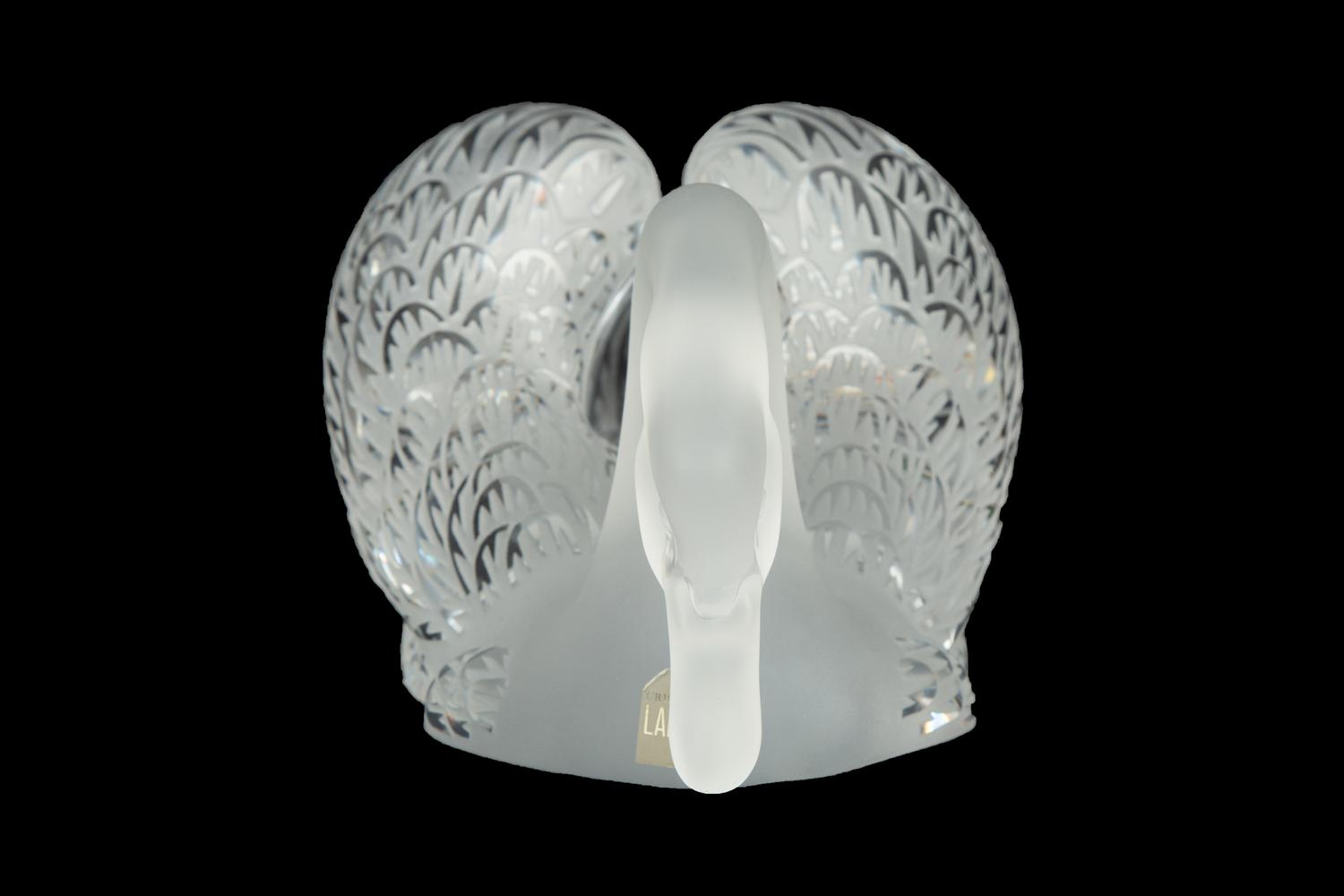 Two Lalique Cygnes Figural Centerpieces