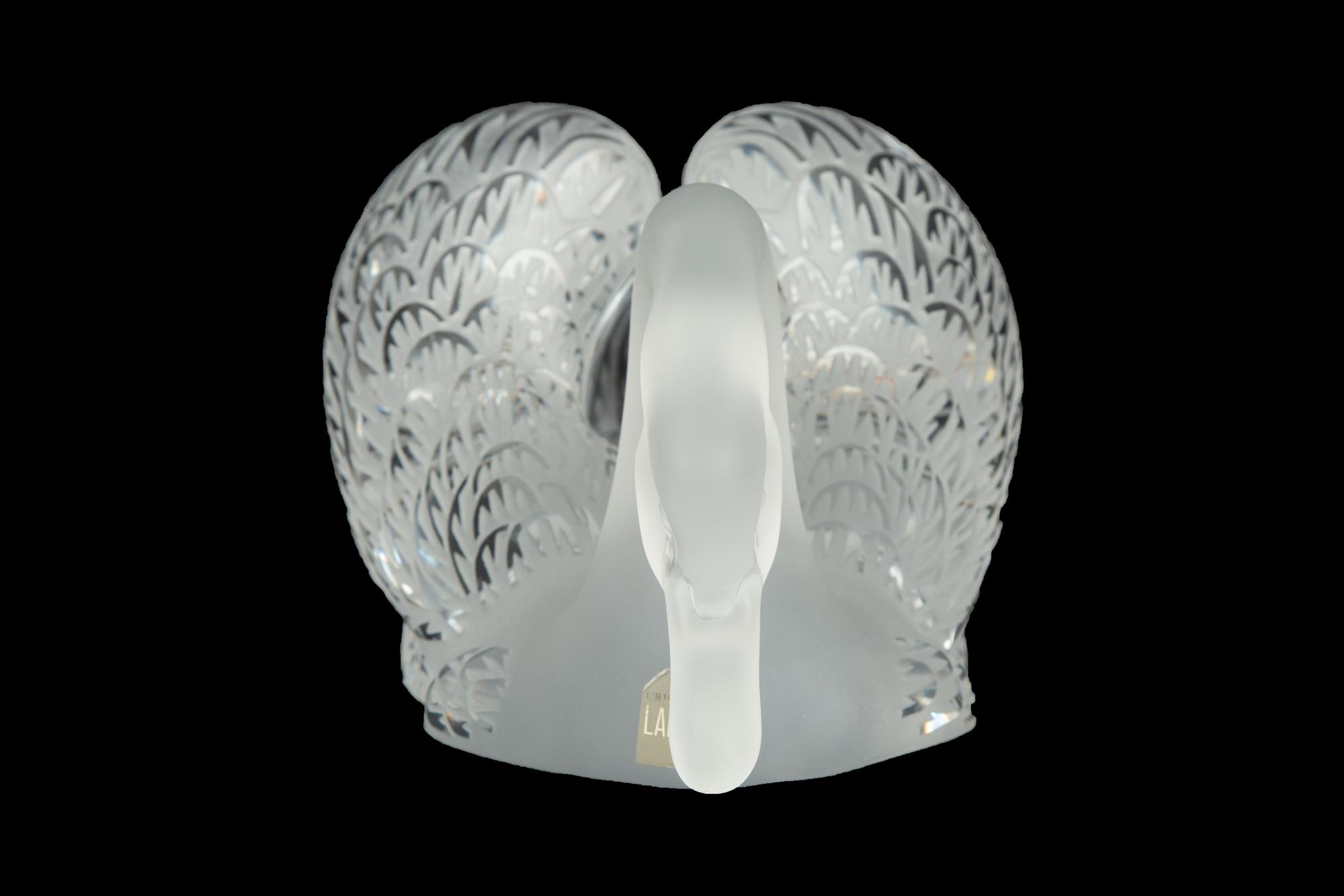 Two Lalique Cygnes Figural Centerpieces