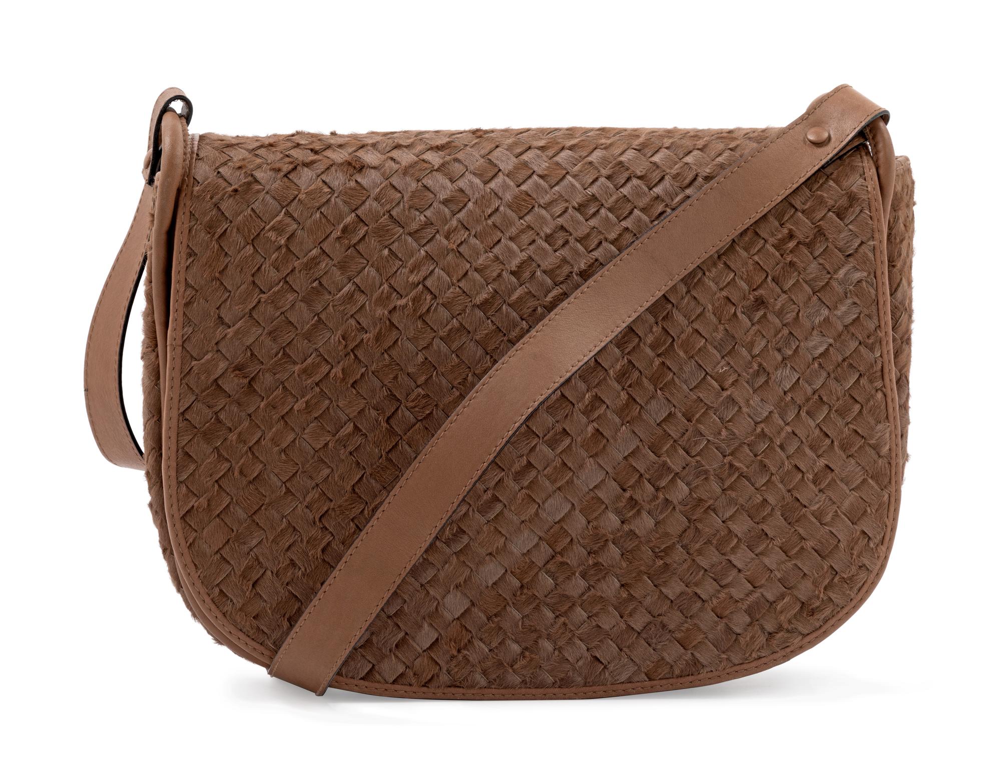 Bottega Veneta Intrecciato Fur Handbag
