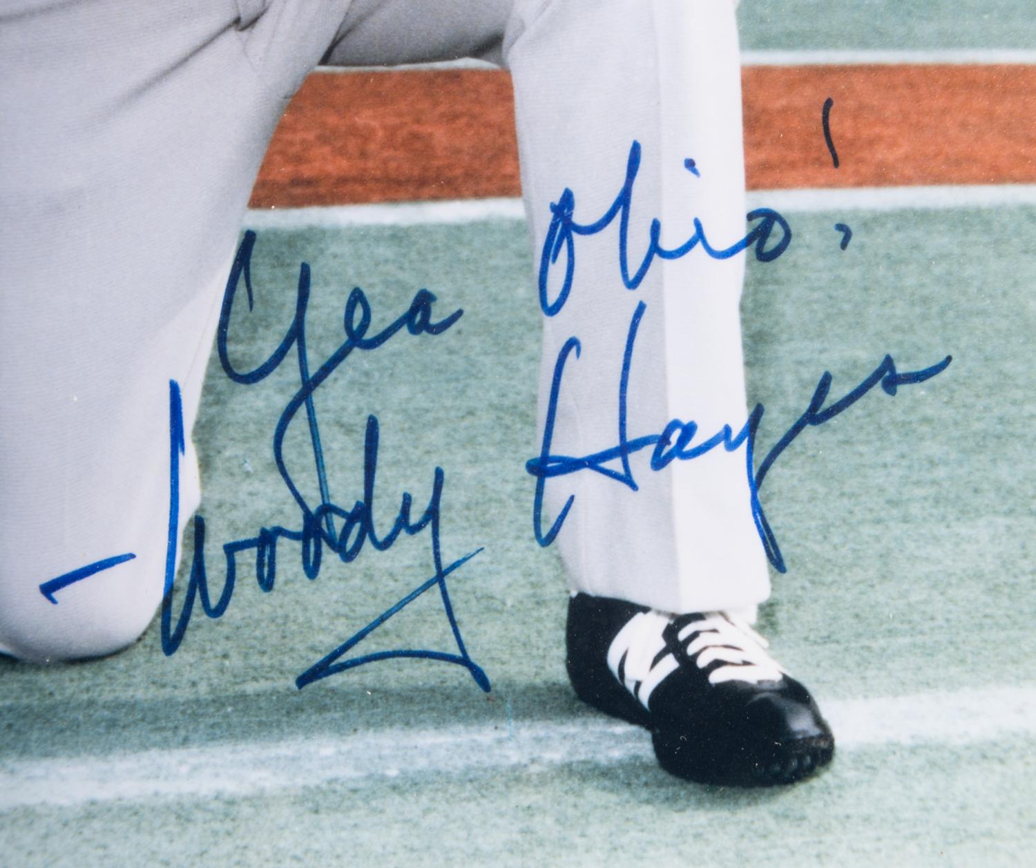 A Woody Hayes Signed Ohio State Autograph Photo (Beckett Authentication Services Letter),