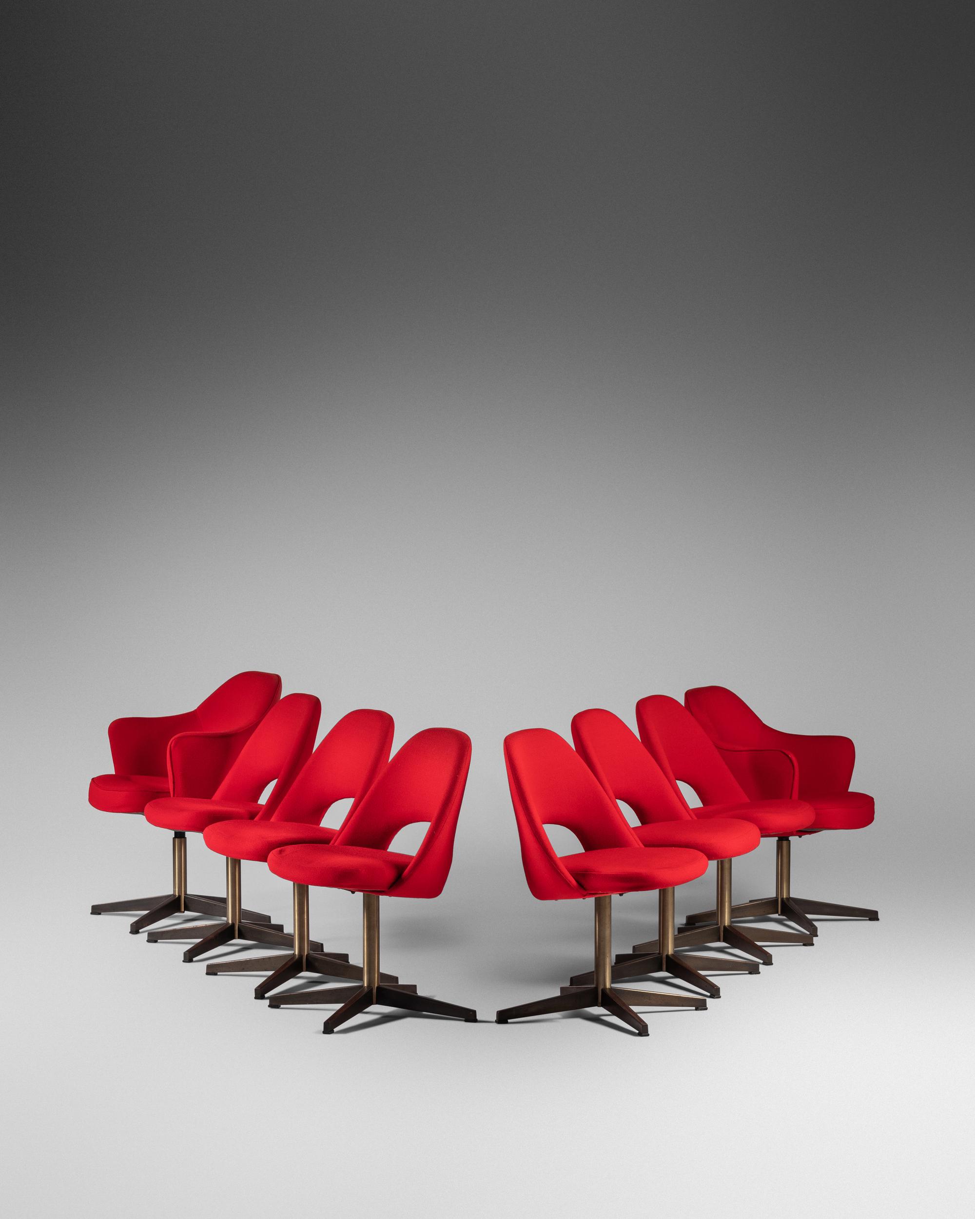 Set of Eight Dining Chairs, Knoll, USA