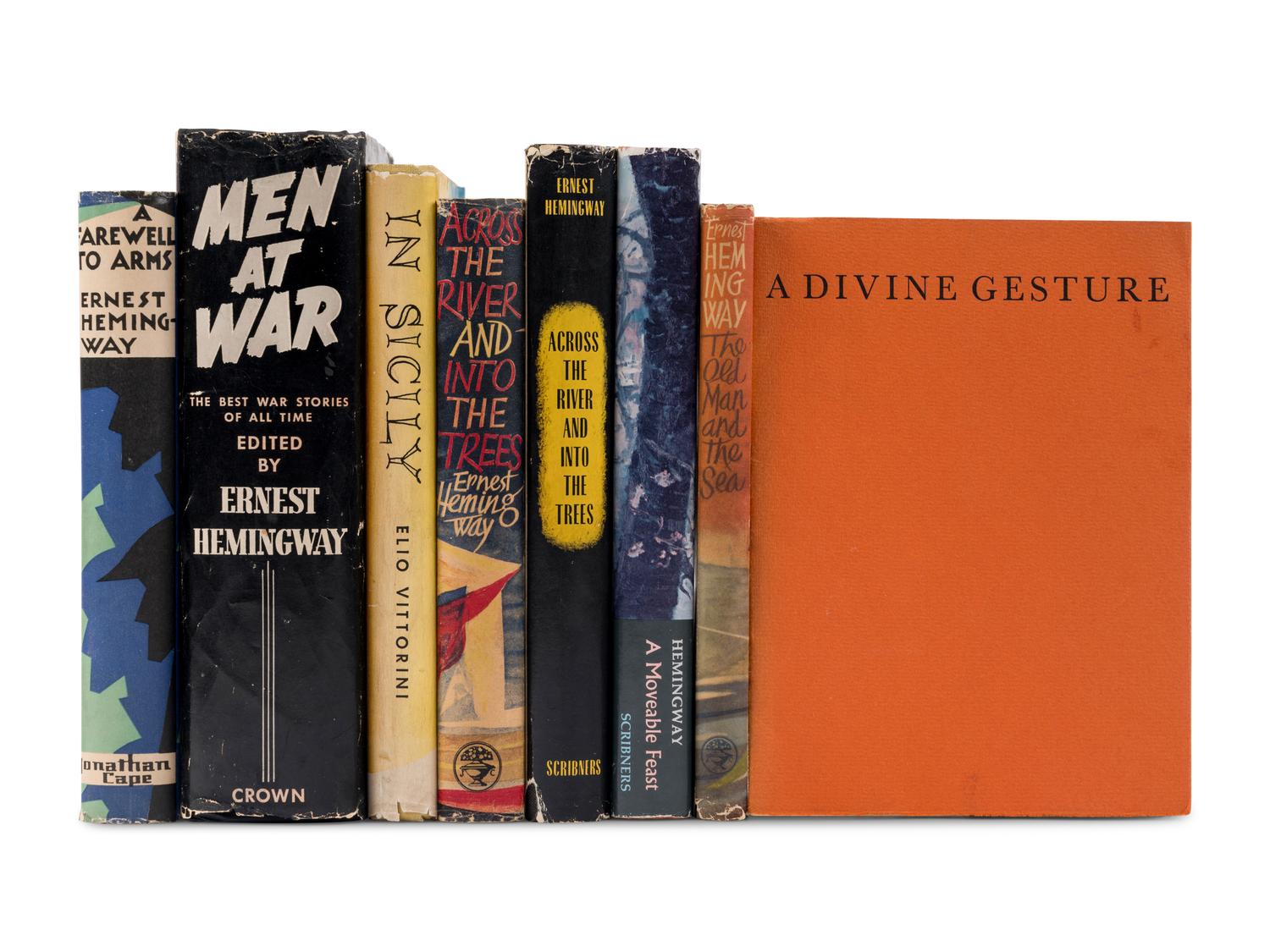 HEMINGWAY, Ernest (1899-1961). A group of 8 works, MOST FIRST EDITIONS OR FIRST ENGLISH EDITIONS, comprising: