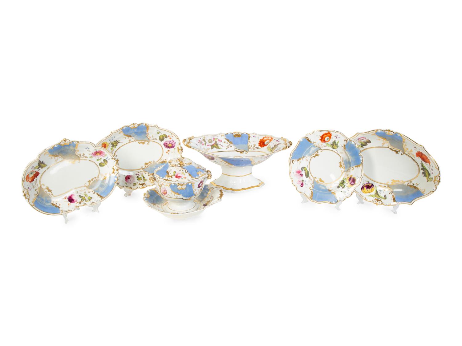 An English Bloor Derby Porcelain Dessert Service — 19TH CENTURY