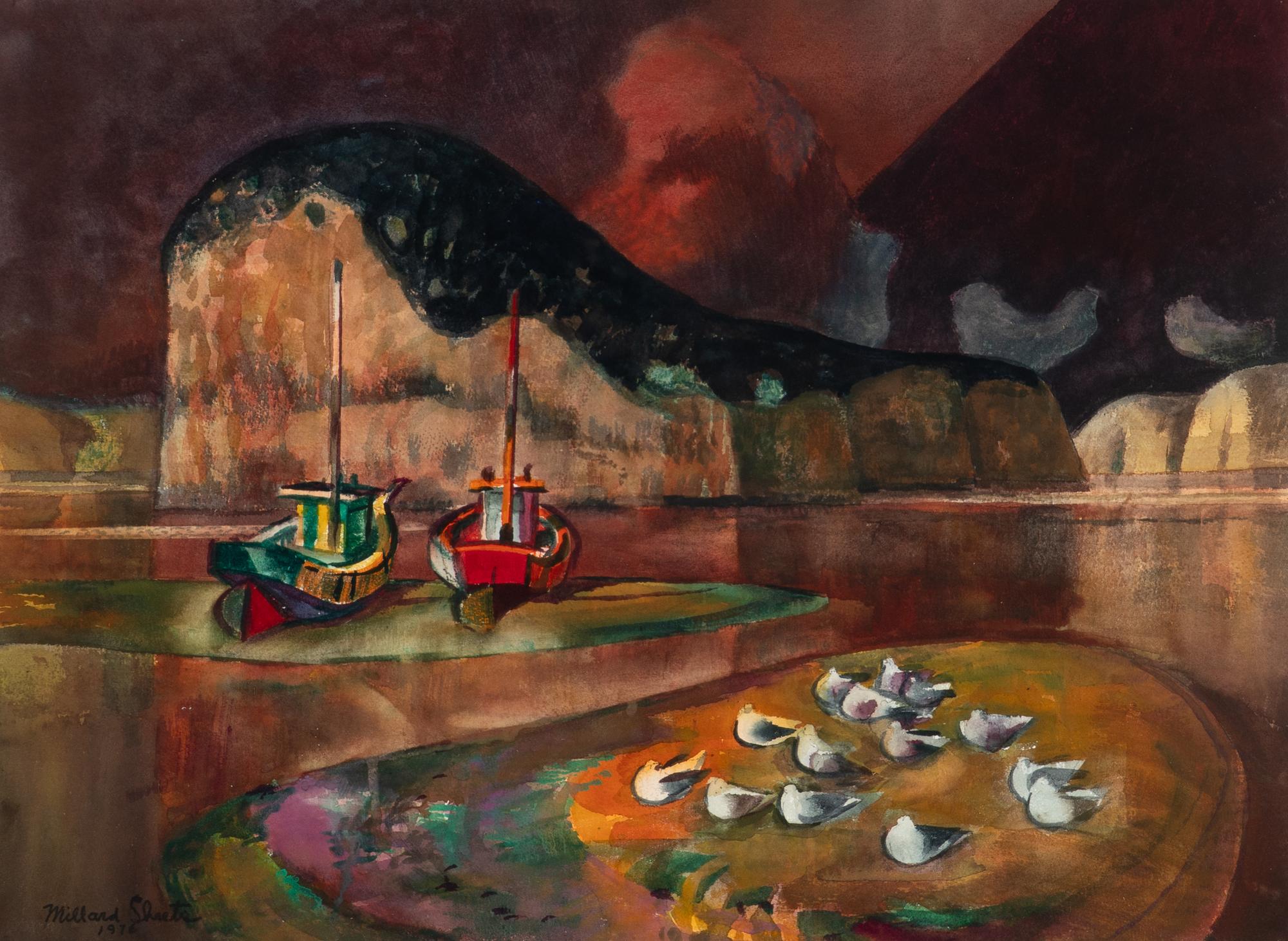 Cliffs, Water, Boats , 1976