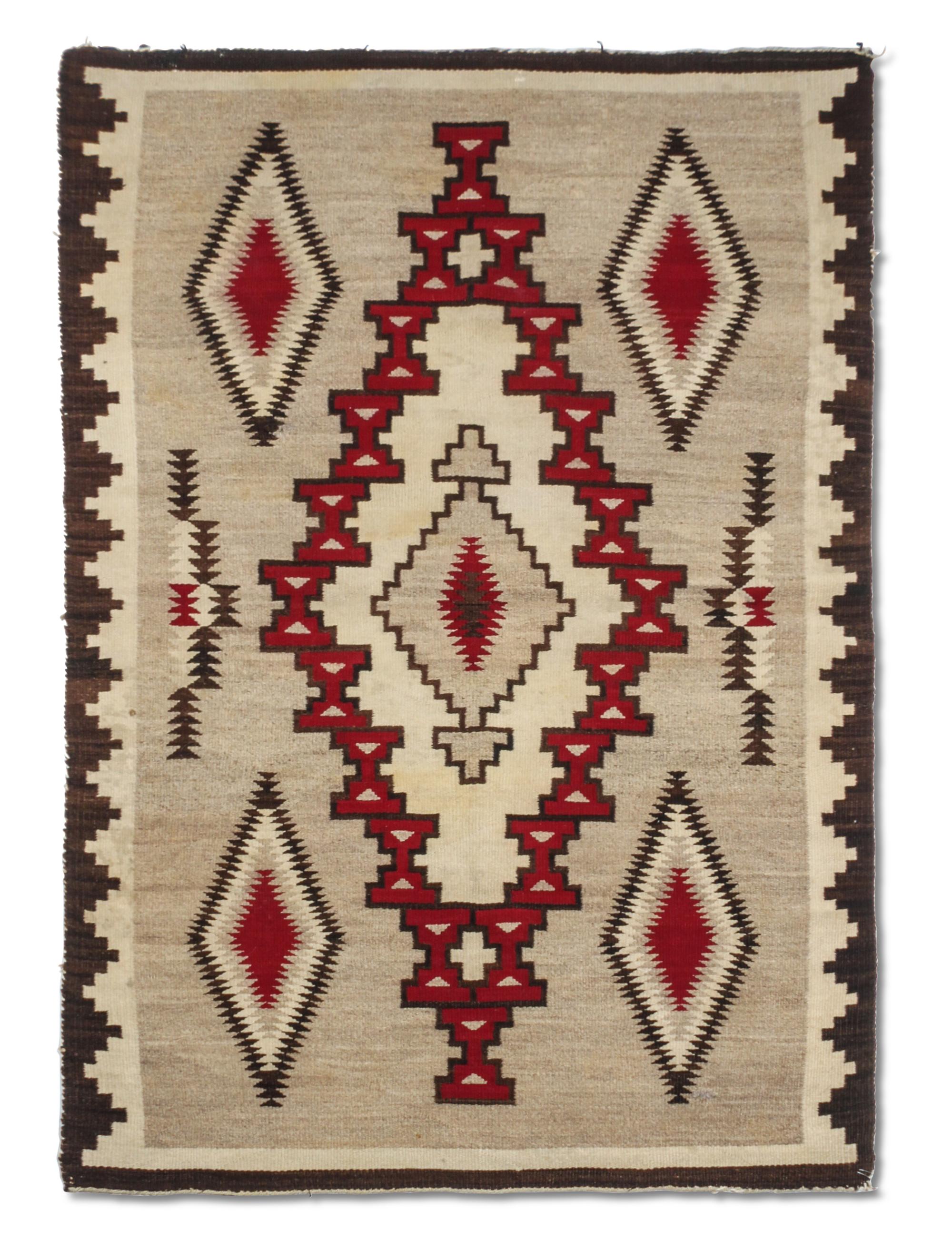 Two Navajo Rugs First: 60 x 37 inches. — 2ND QUARTER 20TH CENTURY