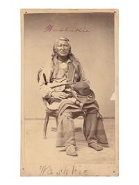 [NATIVE AMERICANS]. [SAVAGE & OTTINGER, photographers]. CDV of Shoshone Chief Washakie, ca 1865.