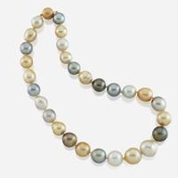 A strand of baroque cultured pearls